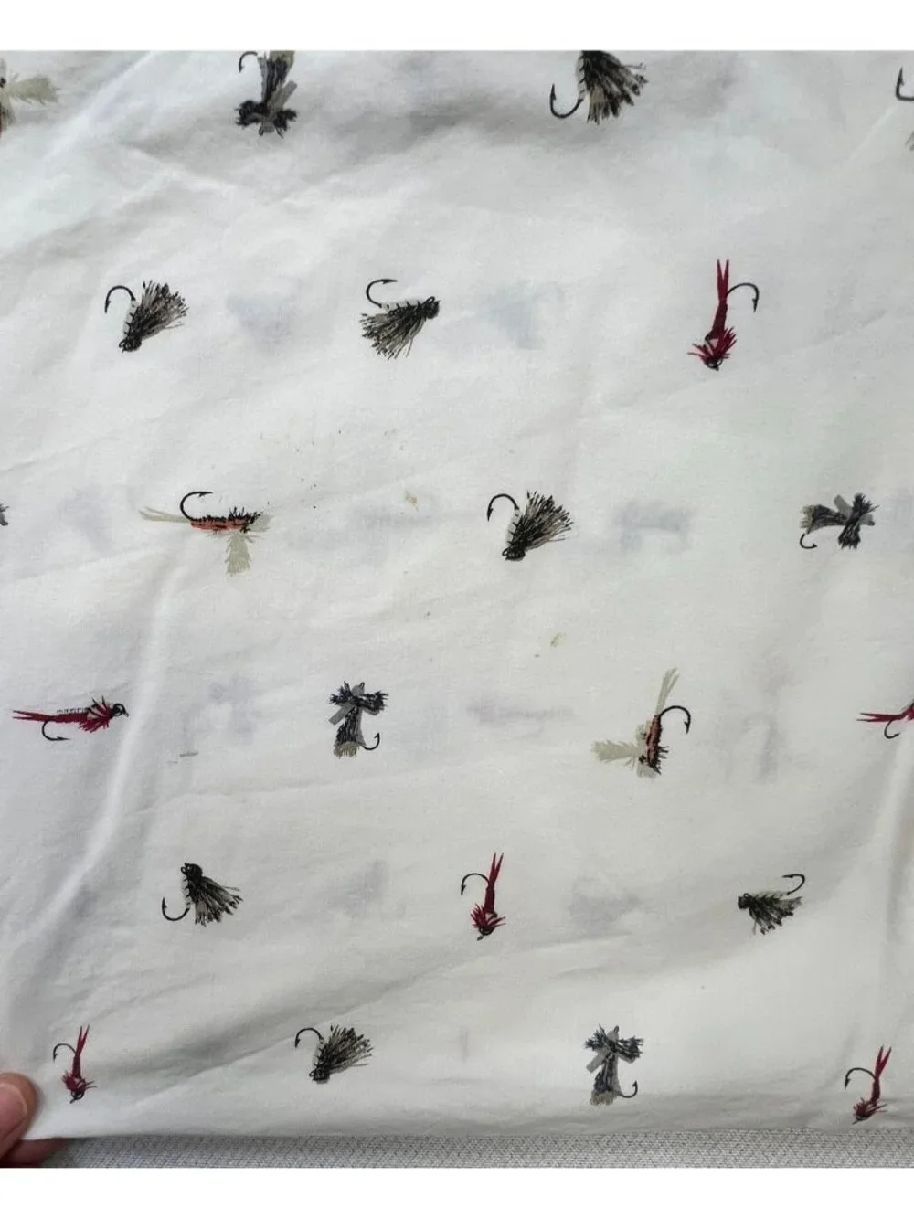 Eddie Bauer 100% Cotton Fishing Flies Full/Double Cotton Sheet Set
